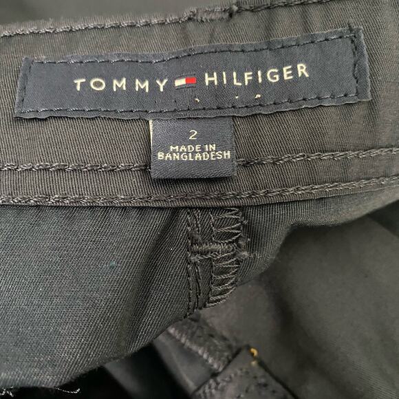 Tommy Hilfiger Pants Womens Size 2 Cary Capsule Cargo Navy Straight Wide Leg - Picture 3 of 9